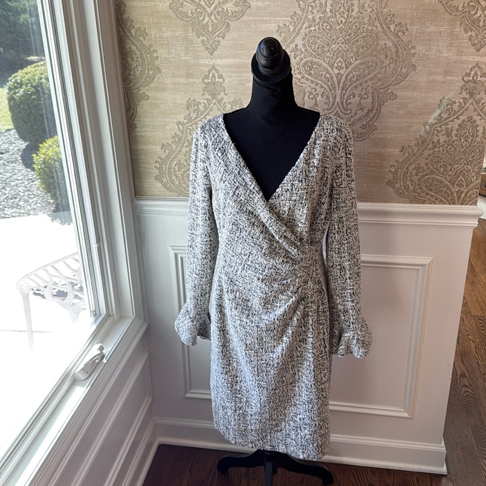 Lauren by Ralph Lauren Boucle Faux Wrap Dress | 14